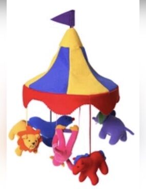 North American Bear Co Velveteenie Circus Nursey Mobile New Vintage